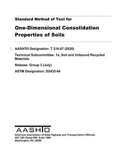 AASHTO T 216-07 (2016)