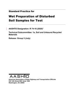 AASHTO R 74-16