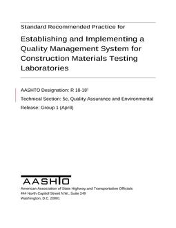 AASHTO R 18-18