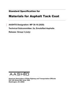 AASHTO MP 36-18