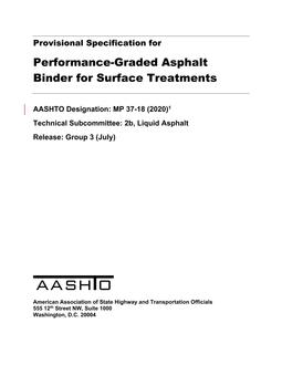 AASHTO MP 37-18