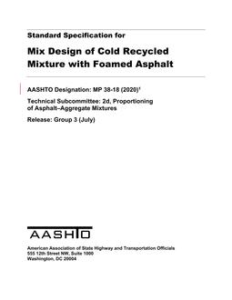 AASHTO MP 38-18