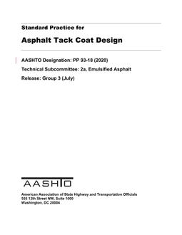 AASHTO PP 93-18