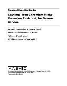 AASHTO M 285M/M 285-19