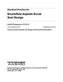 AASHTO PP 91-21