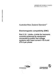 AS/NZS IEC 61000.3.12-2013