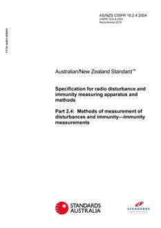 AS/NZS CISPR 16.2.4-2004