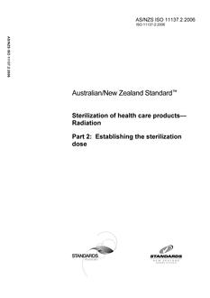 AS/NZS ISO 11137.2-2006