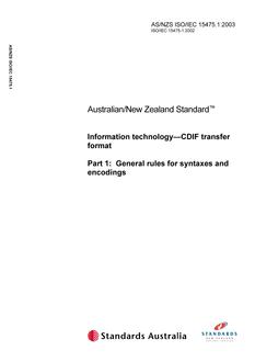 AS/NZS ISO/IEC 15475.1-2003