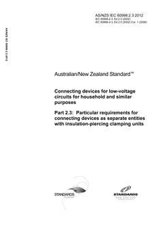 AS/NZS IEC 60998.2.3-2012