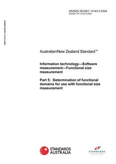 AS/NZS ISO/IEC 14143.5-2004