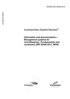 AS/NZS ISO 30300-2012