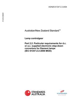 AS/NZS 61347.2.2-2004