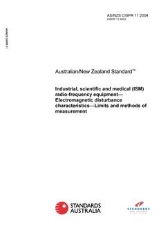 AS/NZS CISPR 11-2004