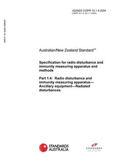 AS/NZS CISPR 16.1.4-2004 (2ND EDITION)