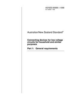 AS/NZS 60998.1-1998