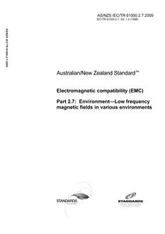 AS/NZS IEC TR 61000.2.7-2009