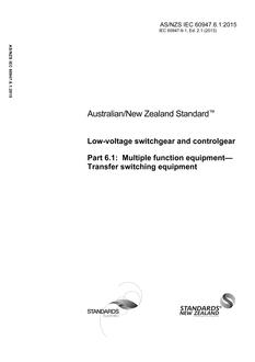 AS/NZS IEC 60947.6.1:2015