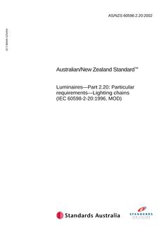 AS/NZS 60598.2.20-2002