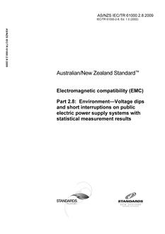 AS/NZS IEC TR 61000.2.8-2009