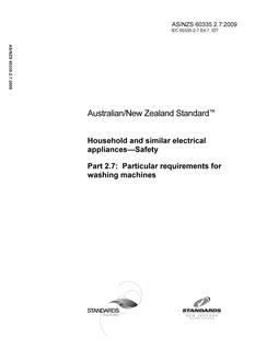 AS/NZS 60335.2.7-2009