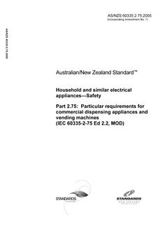 AS/NZS 60335.2.75-2005