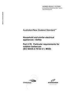 AS/NZS 60335.2.78-2005