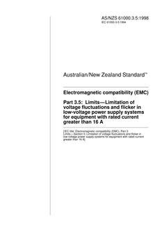 AS/NZS 61000.3.5-1998