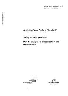 AS/NZS IEC 60825.1-2011