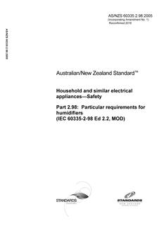 AS/NZS 60335.2.98-2005