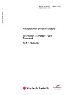 AS/NZS ISO/IEC 15474.1-2003