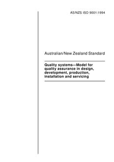 AS/NZS ISO 9001-1994