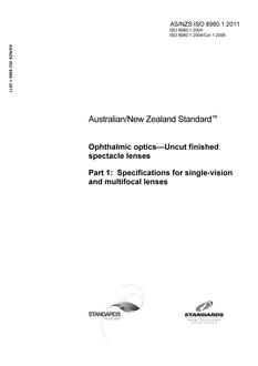 AS/NZS ISO 8980.1-2011