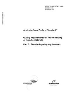 AS/NZS ISO 3834.3-2008