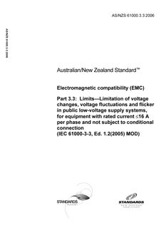 AS/NZS 61000.3.3-2006