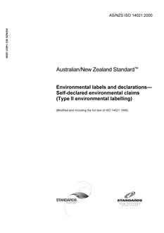 AS/NZS ISO 14021-2000