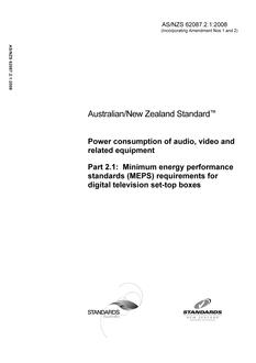 AS/NZS 62087.2.1-2008