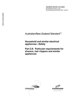 AS/NZS 60335.2.8-2004