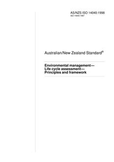 AS/NZS ISO 14040-1998