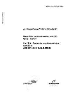 AS/NZS 60745.2.6-2009