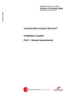 AS/NZS 61535.1(INT)-2001