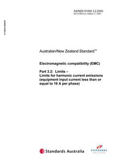 AS/NZS 61000.3.2-2003