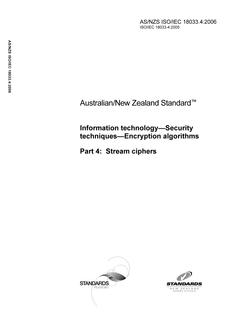 AS/NZS ISO/IEC 18033.4-2006