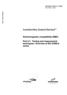 AS/NZS 61000.4.1-2006