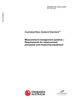 AS/NZS ISO 10012-2004