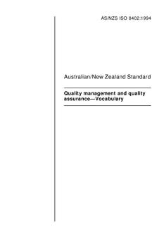 AS/NZS ISO 8402-1994