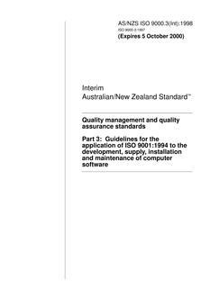 AS/NZS ISO 9000.3(INT)-1998