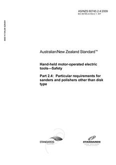 AS/NZS 60745.2.4-2009