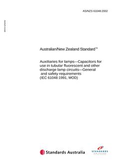 AS/NZS 61048-2002