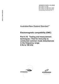 AS/NZS 61000.4.16-2002